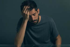 A man in need of a codeine addiction treatment center