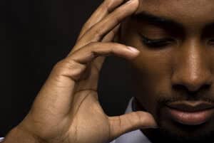 A man in need of a tramadol addiction treatment center
