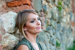 A women receives substance abuse education