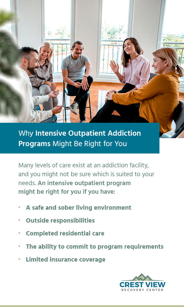intensive outpatient program might be right for you bullet list