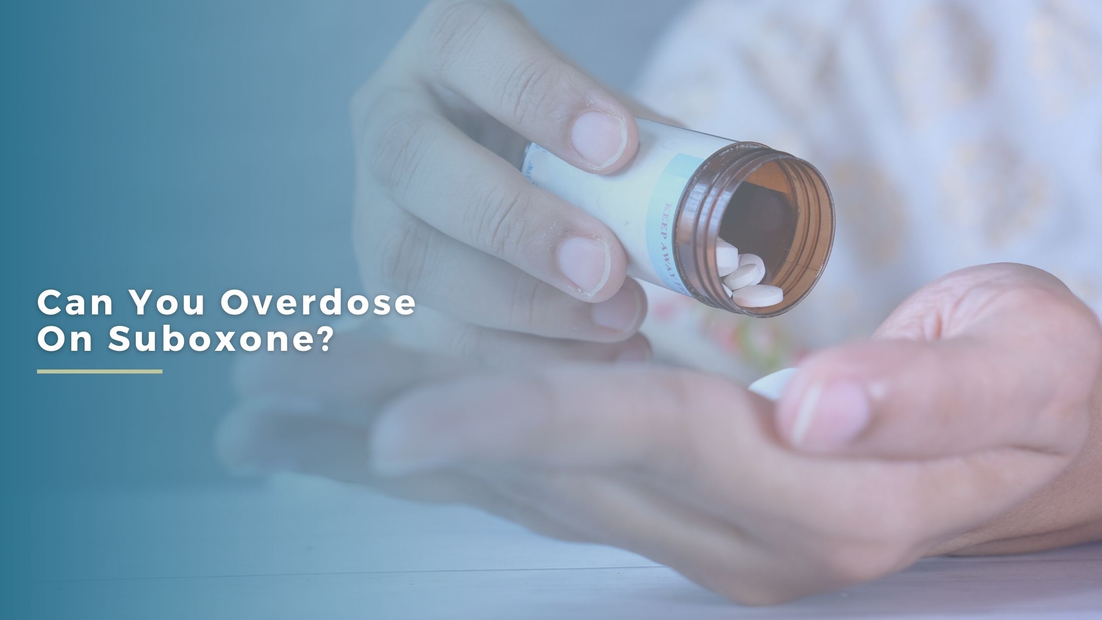 Can you overdose on suboxone?